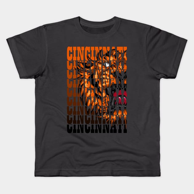 Cincinnati Bengals Kids T-Shirt by SHINIGAMII